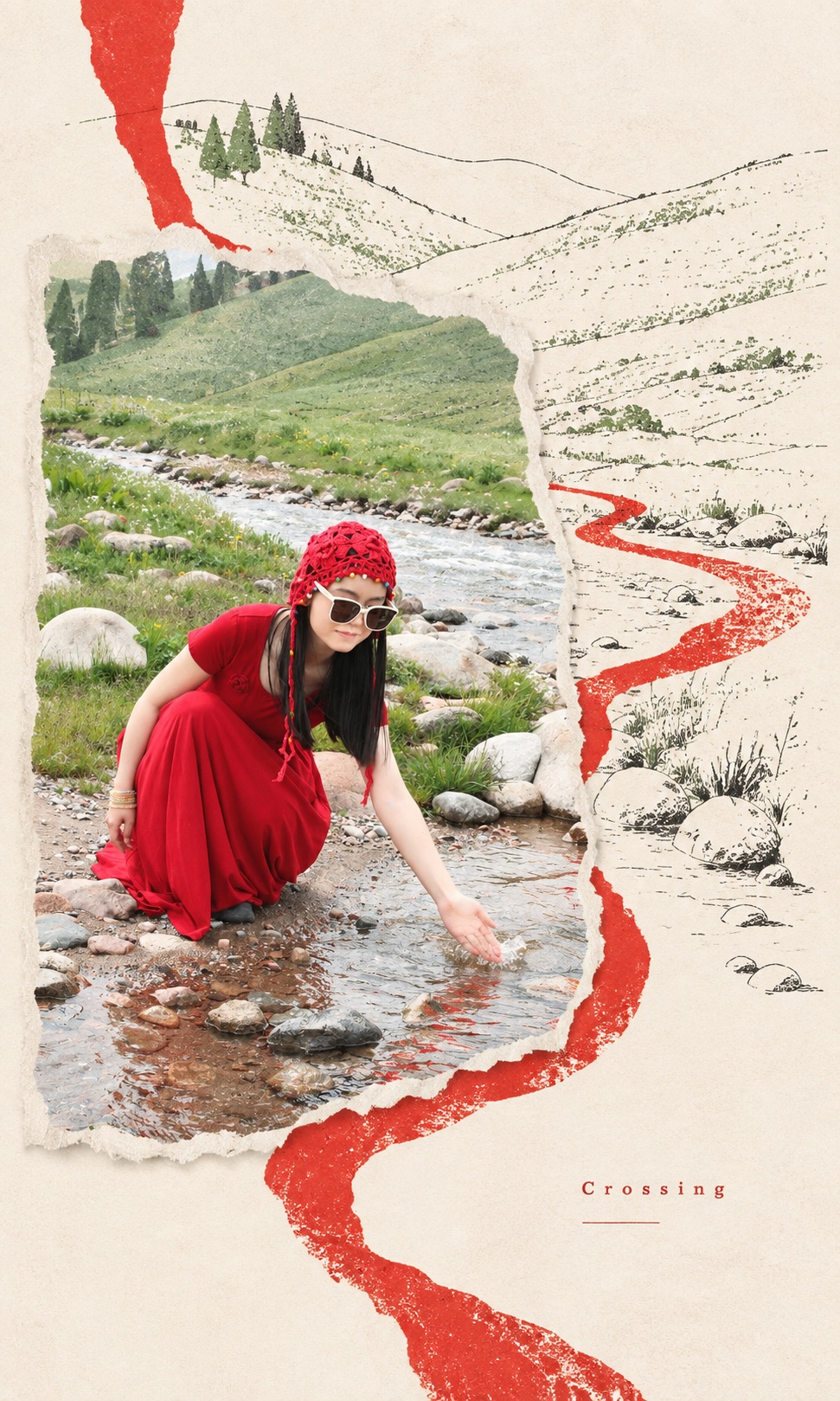 Crossing zine collage
